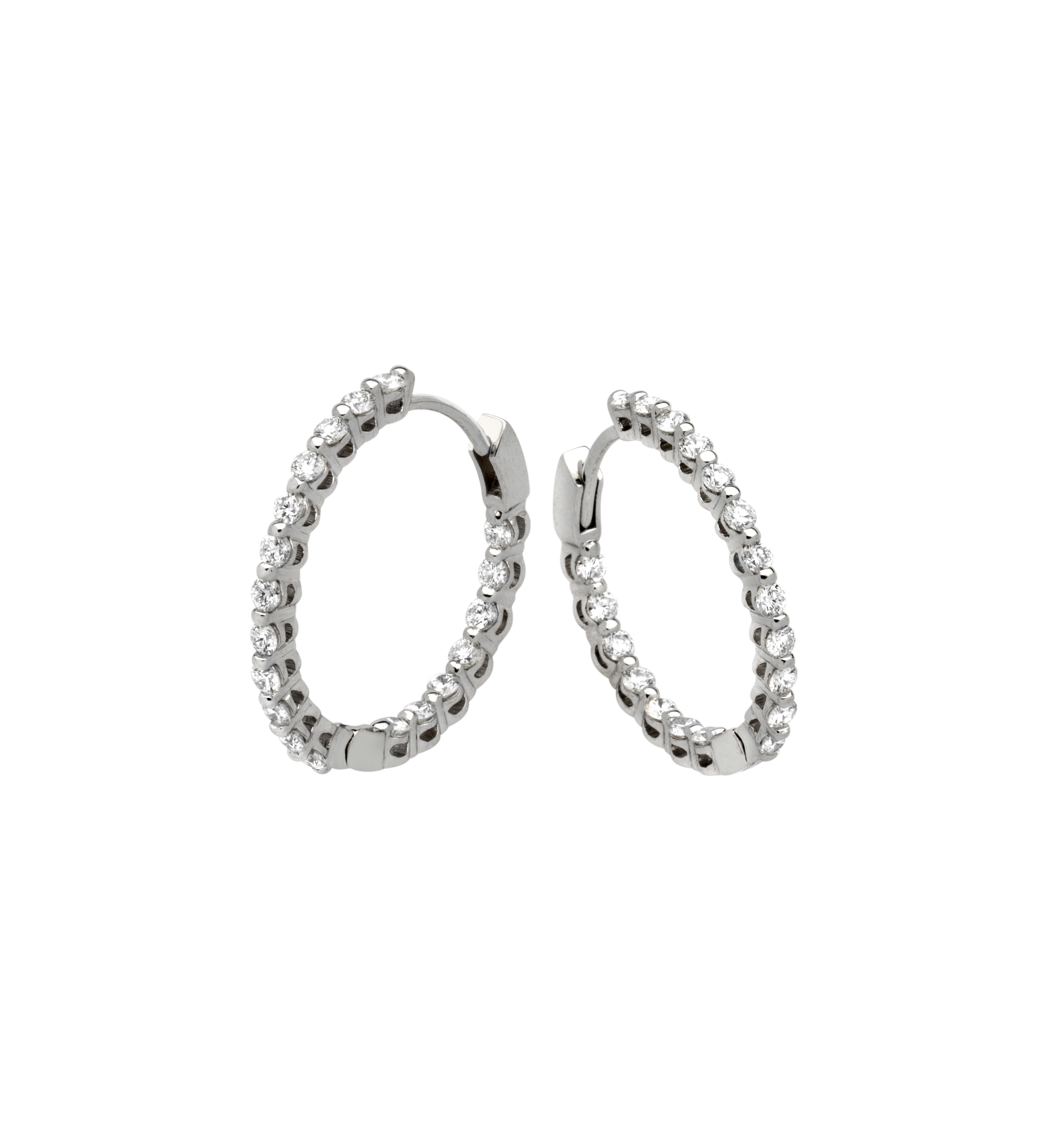  Z1613 Single Prong Round Earrings 