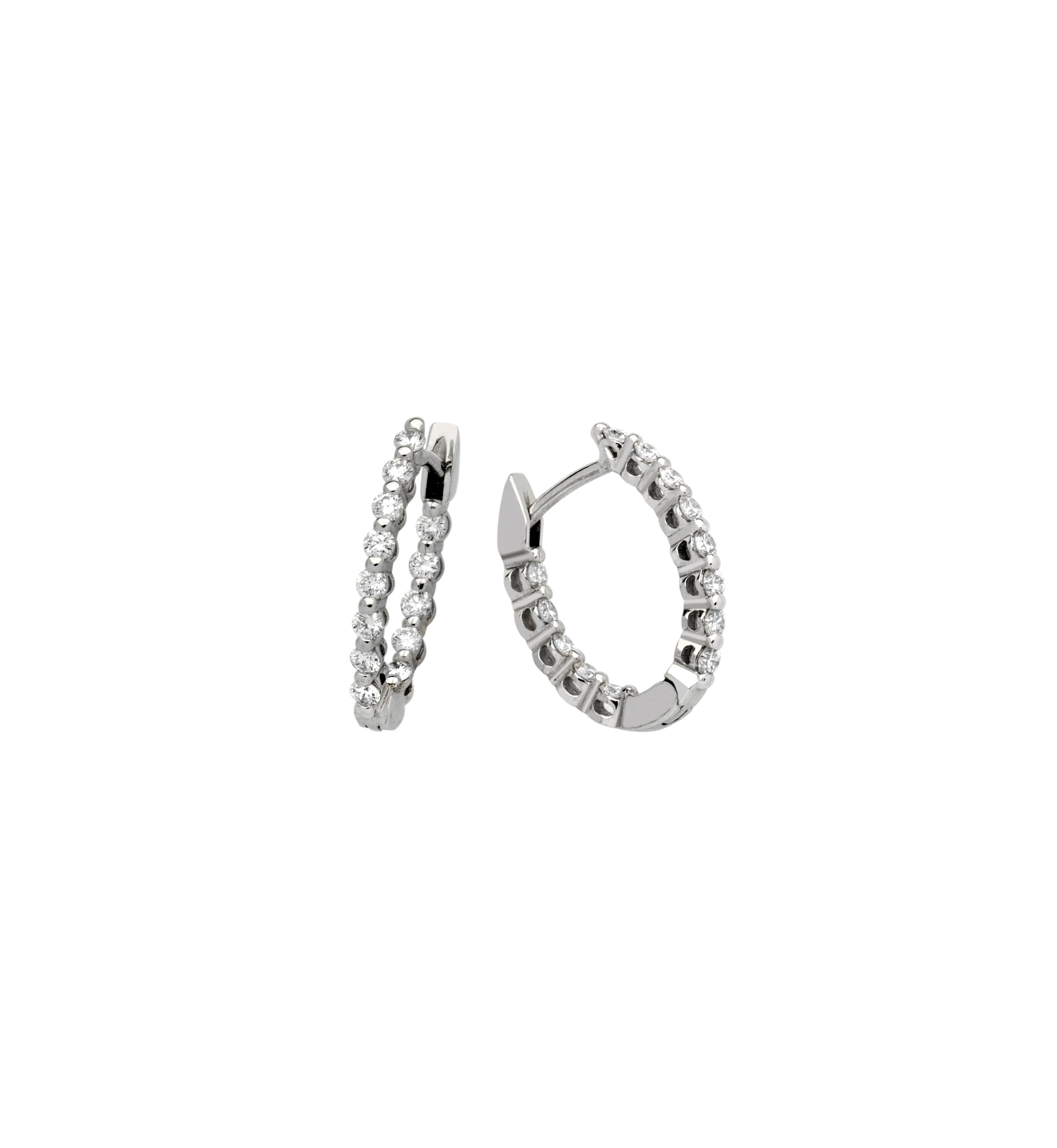  Z1619 Single Prong Oval Classic Earrings 